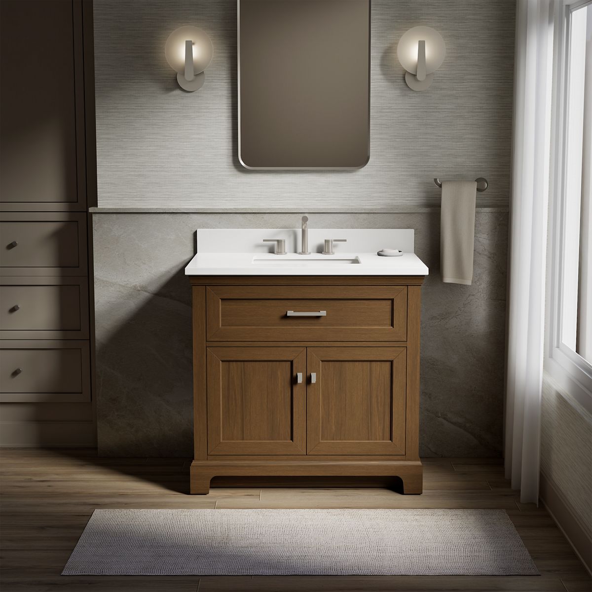 Charlemont™ 36" bathroom vanity cabinet with sink and quartz top