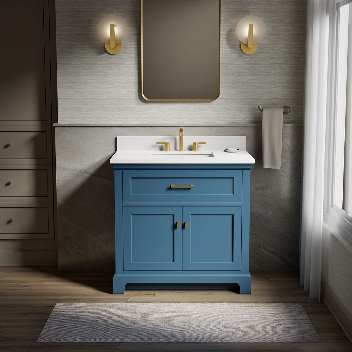 Charlemont™ 36" bathroom vanity cabinet with sink and quartz top