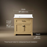 Charlemont™ 36" bathroom vanity cabinet with sink and quartz top