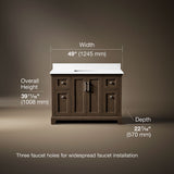 Charlemont™ 48" bathroom vanity cabinet with sink and quartz top