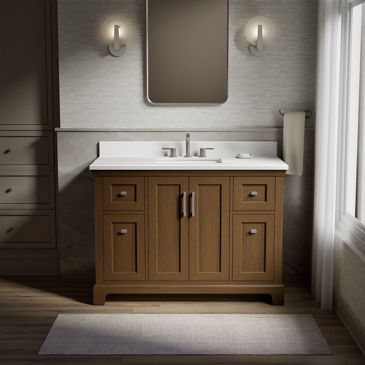 Charlemont™ 48" bathroom vanity cabinet with sink and quartz top