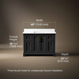 Charlemont™ 48" bathroom vanity cabinet with sink and quartz top