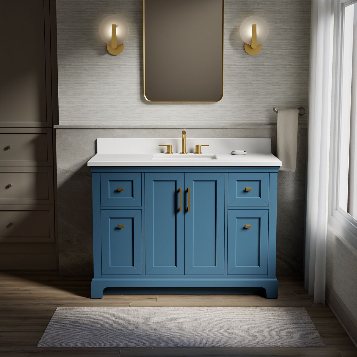 Charlemont™ 48" bathroom vanity cabinet with sink and quartz top