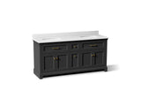 Charlemont™ 72" bathroom vanity cabinet with sinks and quartz top