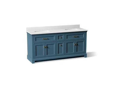 Charlemont™ 72" bathroom vanity cabinet with sinks and quartz top