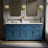 Charlemont™ 72" bathroom vanity cabinet with sinks and quartz top