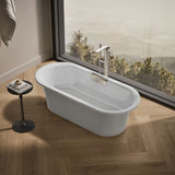 Volute® 63" x 28-3/8" freestanding bath with base