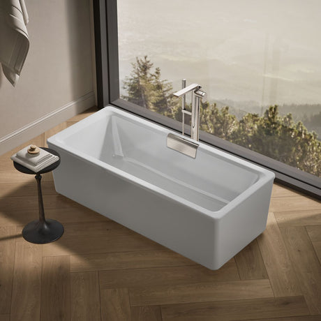 Volute® 63" x 28-3/8" freestanding bath with shroud