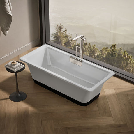 Volute® 63" x 28-3/8" freestanding bath with base
