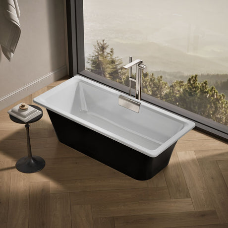 Volute® 63" x 28-3/8" freestanding bath with base