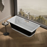 Volute® 63" x 28-3/8" freestanding bath with base