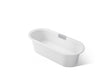 Volute® 70-7/8" x 30-3/8" freestanding bath with base