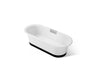 Volute® 70-7/8" x 30-3/8" freestanding bath with base