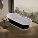 Volute® 70-7/8" x 30-3/8" freestanding bath with base