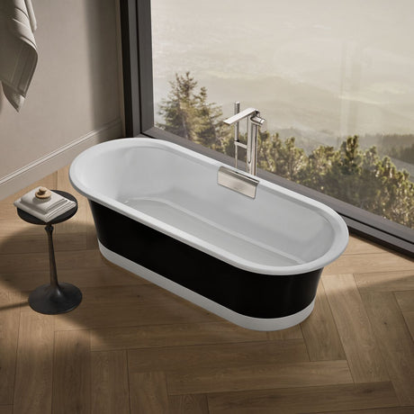 Volute® 70-7/8" x 30-3/8" freestanding bath with base