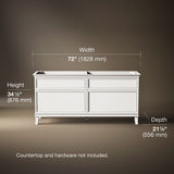 Artifacts™ 72" bathroom vanity cabinet