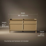 Artifacts™ 72" bathroom vanity cabinet