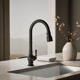 Artifacts® Touchless pull-down kitchen sink faucet with three-function sprayhead