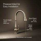 Artifacts® Touchless pull-down kitchen sink faucet with three-function sprayhead