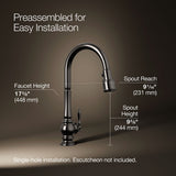 Artifacts® Touchless pull-down kitchen sink faucet with three-function sprayhead