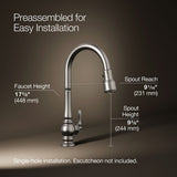 Artifacts® Touchless pull-down kitchen sink faucet with three-function sprayhead
