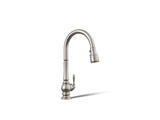 Artifacts® Touchless pull-down kitchen sink faucet with three-function sprayhead