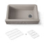 Cairn® 34" undermount single-bowl farmhouse kitchen sink with faceted design