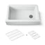 Cairn® 34" undermount single-bowl farmhouse kitchen sink with faceted design