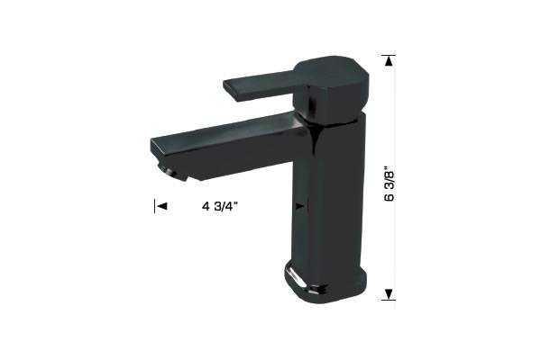 Bathroom Vanity Faucet Stainless Steel And Black Finishing - Bosco #2ma100b