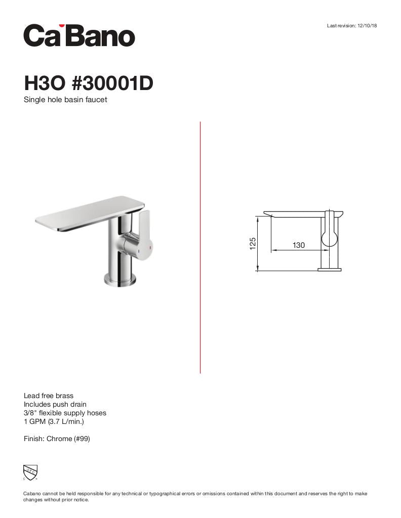 Single hole basin faucet