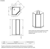 Scarlet 32 x 32 Acrylic Corner Drain Shower Kit in Black with Clear Glass in Chrome