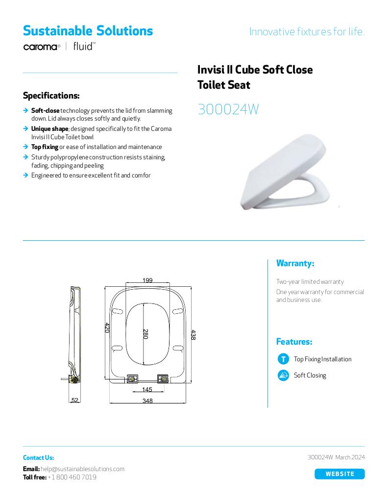 Invisi Cube Soft Close Seat