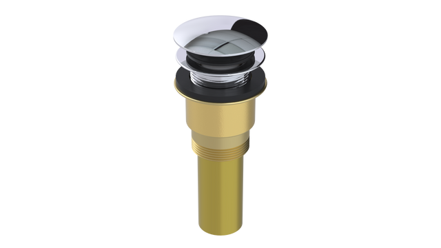 Brass Integral Waste & Overflow Euro Tip-Toe Kit without Overflow (3001ET)
