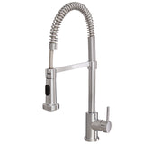 Pull-out dual stream mode kitchen faucet