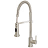 Pull-out dual stream mode kitchen faucet
