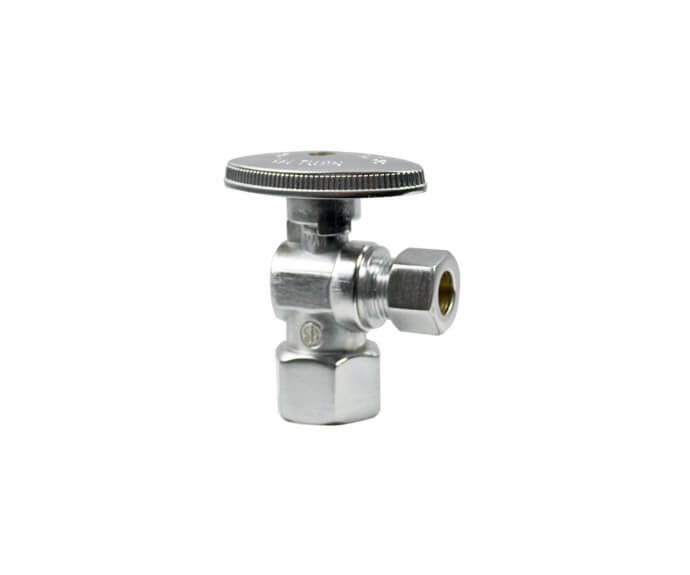 Brass Oval Handle with 1/4 Turn Ball Valve - Lead Free - Angle (1/2" Female IPS)