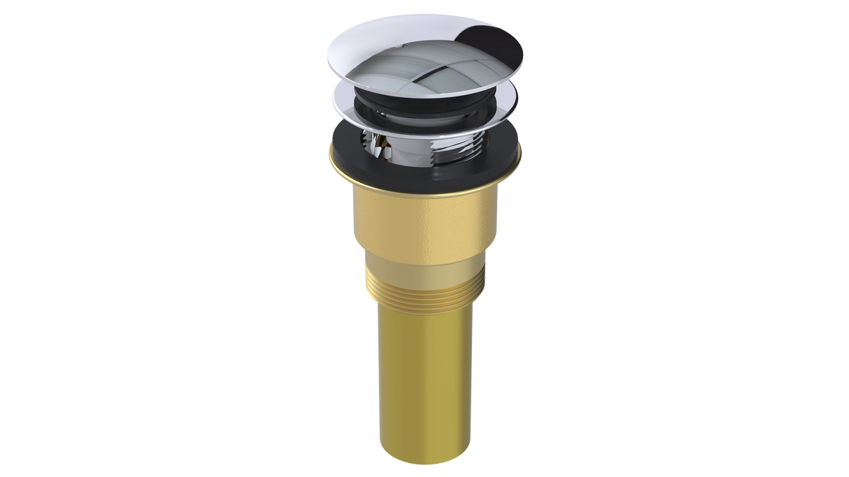 Brass Integral Waste & Overflow Euro Tip-Toe Kit with Overflow (300ET)