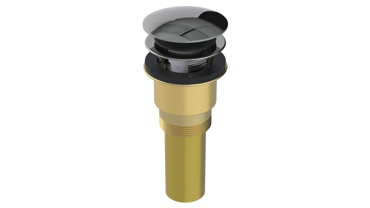 Brass Integral Waste & Overflow Euro Tip-Toe Kit with Overflow (300ET)