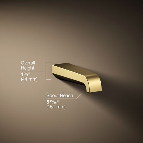 Pitch® Wall-mount bath spout