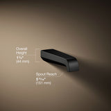 Pitch® Wall-mount bath spout
