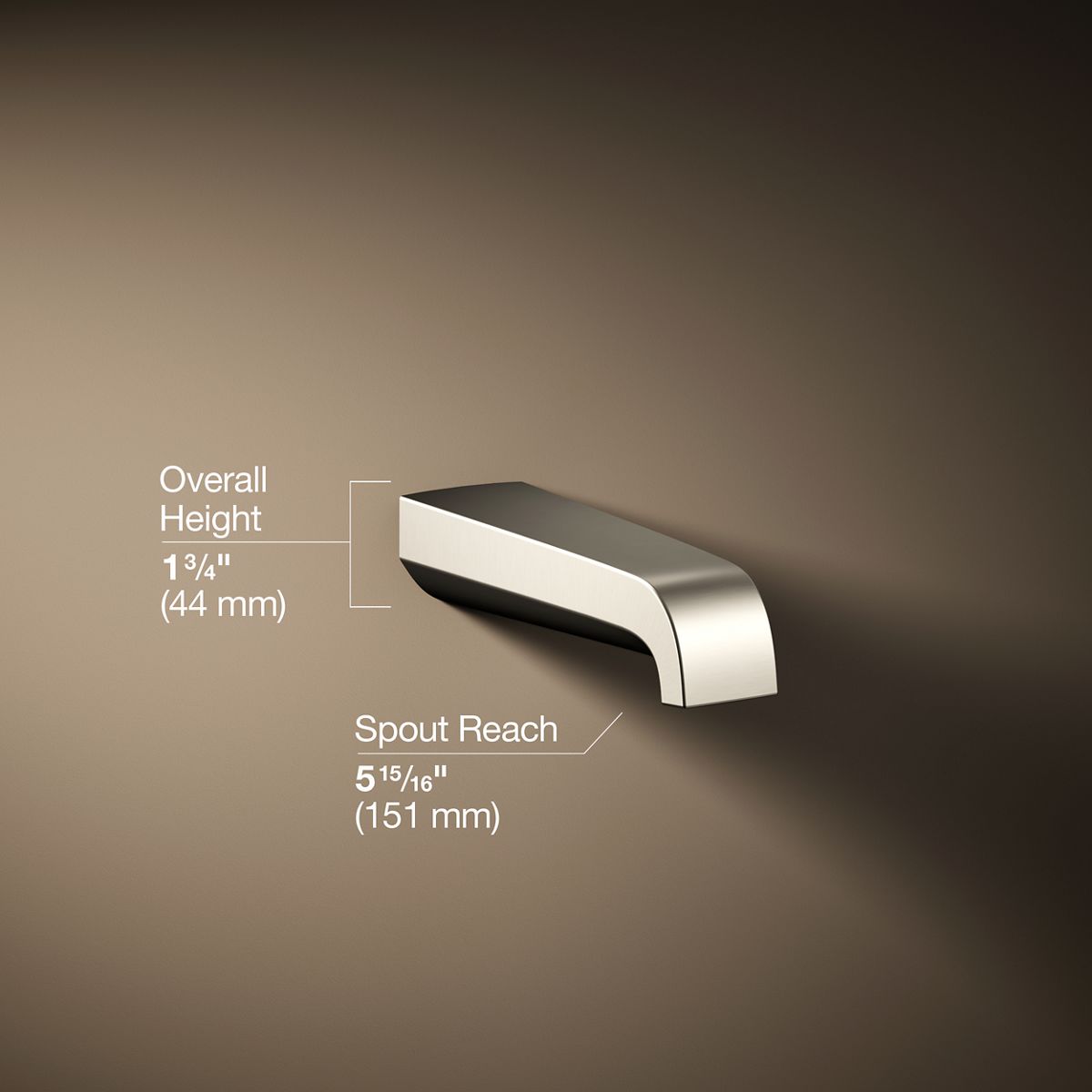 Pitch® Wall-mount bath spout