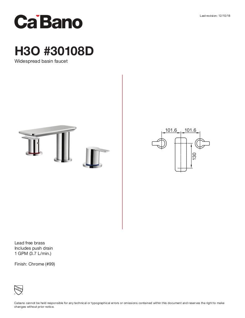 Widespread basin faucet