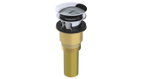 Brass Integral Waste & Overflow Euro Tip-Toe Kit with Overflow, Partially Threaded Strainer (301ET)