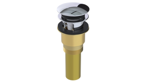 Brass Integral Waste & Overflow Euro Tip-Toe Kit with Overflow, Partially Threaded Strainer (301ET)