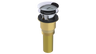 Brass Integral Waste & Overflow Euro Tip-Toe Kit with Overflow, Partially Threaded Strainer (301ET)