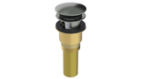 Brass Integral Waste & Overflow Euro Tip-Toe Kit with Overflow, Partially Threaded Strainer (301ET)