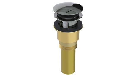 Brass Integral Waste & Overflow Euro Tip-Toe Kit with Overflow, Partially Threaded Strainer (301ET)