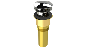 Brass Integral Waste & Overflow Clicker® Kit with Overflow, Partially Threaded Strainer (301Q)
