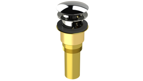 Brass Integral Waste & Overflow Clicker® Kit with Overflow, Partially Threaded Strainer (301Q)