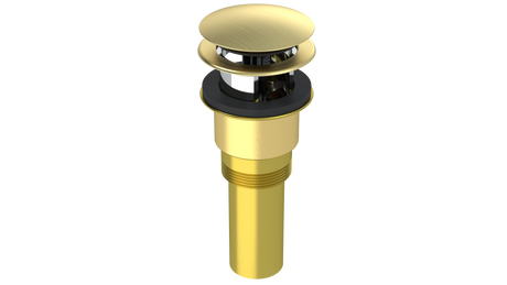 Brass Integral Waste & Overflow Clicker® Kit with Overflow, Partially Threaded Strainer (301Q)